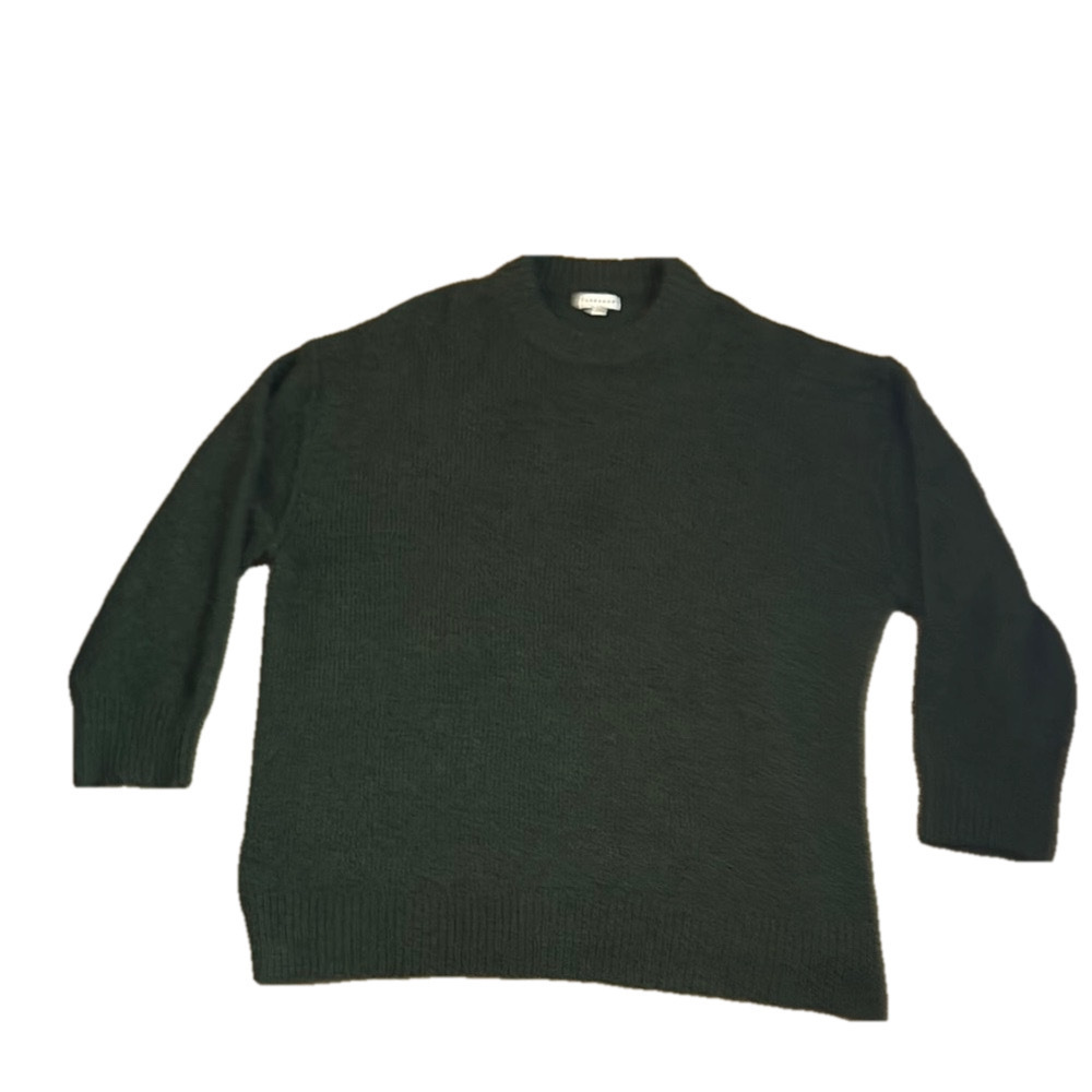 Topshop Medium 8-10 US 40-42 EUR Green Crewneck Oversized Sweater NWOT